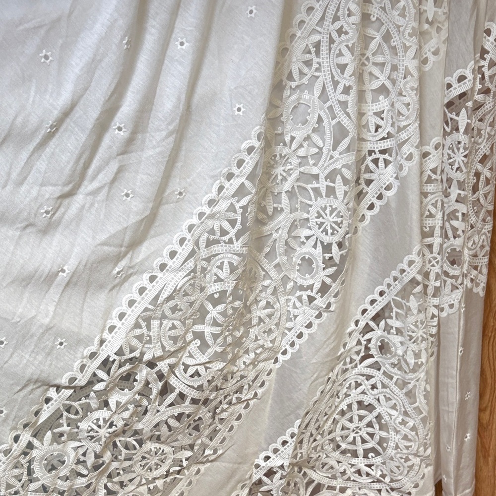 White Lace Maxi Skirt M - Picture 2 of 12